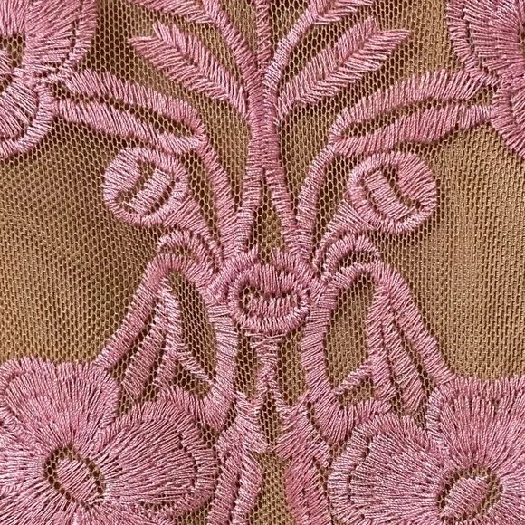 NWT For Love & Lemons Dress Temecula Pink Embroidered Maxi Size M - Picture 6 of 8